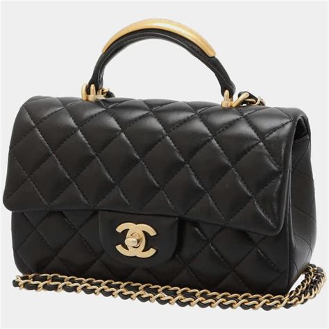 flap bag with top handle chanel|chanel lambskin medium flap bag.